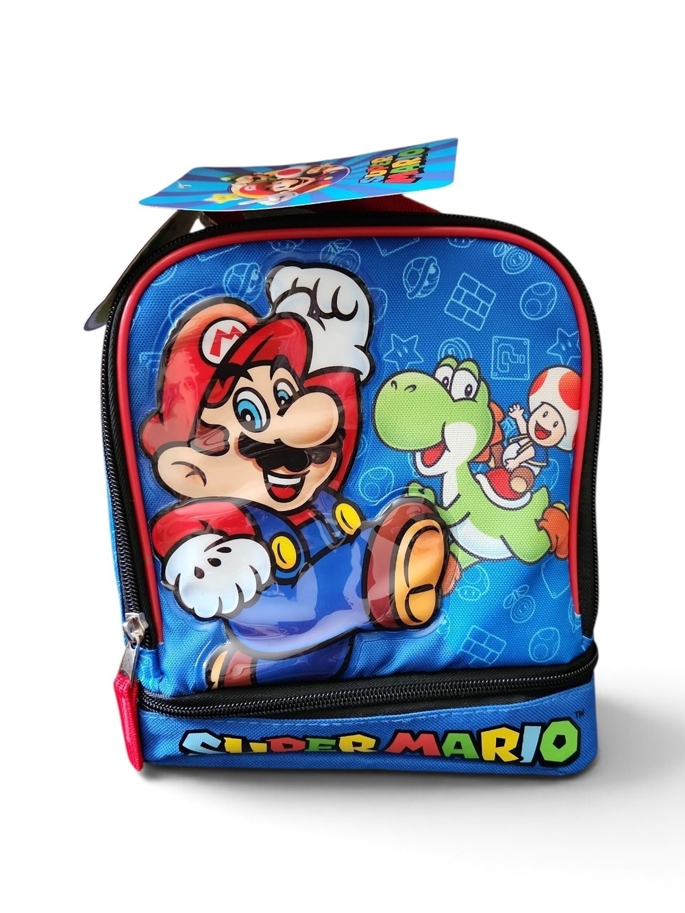 Super Mario Blue Kids Lunch Bag with Characters